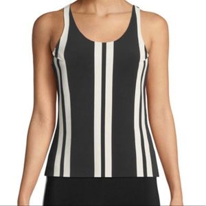 Norma Kamali Stripe racer tank